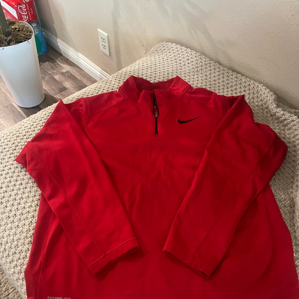 Nike Red Pullover with Black Logo